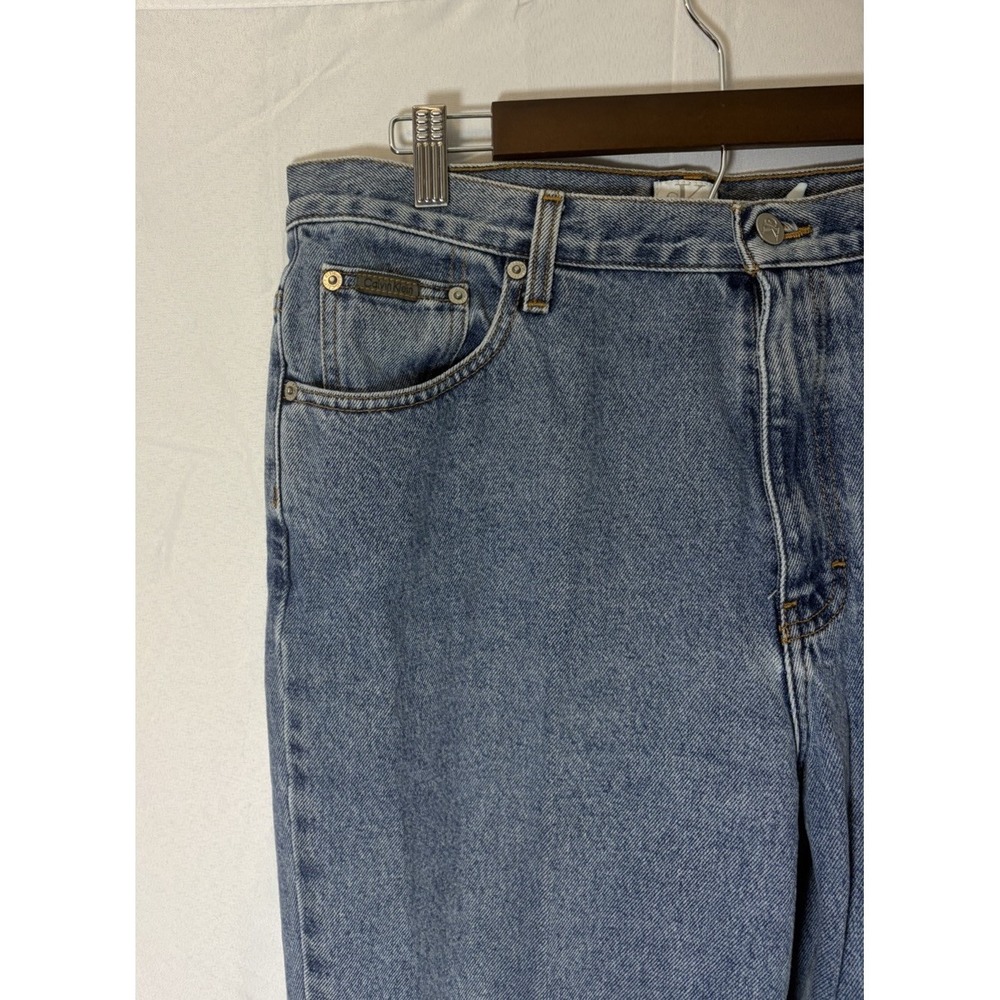 Vintage 90s Calvin Klein 15/16 Easy Fit 5 Pocket Girl Jean Double Stone Wash USA - Picture 5 of 16